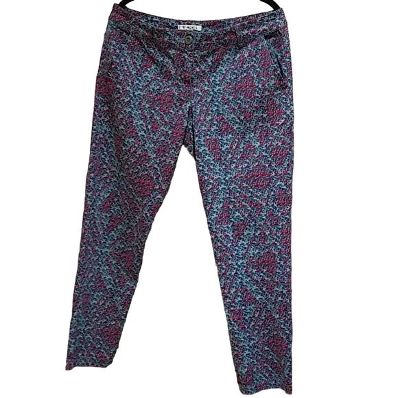Cabi floral Palm Beach jeans pants size 8 stretch - Picture 1 of 7